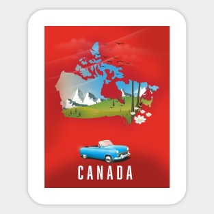 Canada Travel Map Sticker